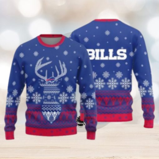 Buffalo Bills Christmas Reindeer Knitted Sweater