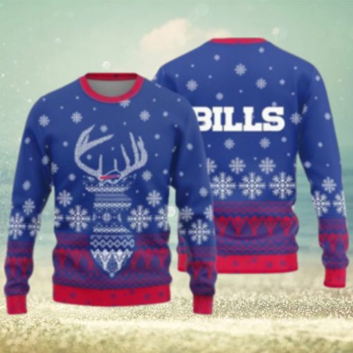 Buffalo Bills Christmas Reindeer Knitted Sweater