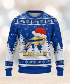 Buffalo Bills Logo Wearing Santa Hat Christmas Gift Ugly Christmas Sweater For Men And Women Gift