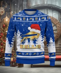 Buffalo Bills Logo Wearing Santa Hat Christmas Gift Ugly Christmas Sweater For Men And Women Gift