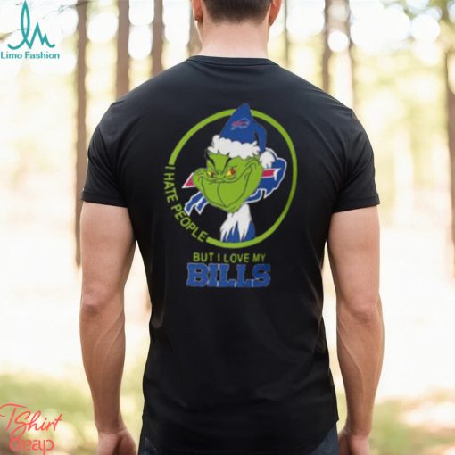 Buffalo Bills NFL Christmas Grinch Shirt I Hate People But I Love My Buffalo Bills