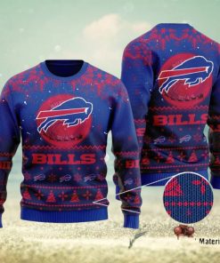 Buffalo Bills Santa Claus In The Moon Ugly Christmas Sweater Perfect Holiday Gift