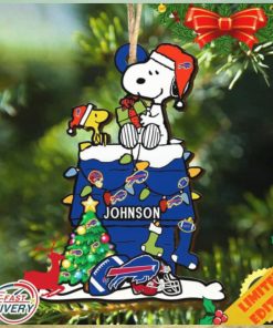 Buffalo Bills Snoopy NFL Christmas Ornament Personalized Your Name