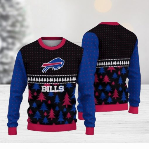 Buffalo Bills Sport Team Christmas Tree Pattern Ugly Christmas Sweaters