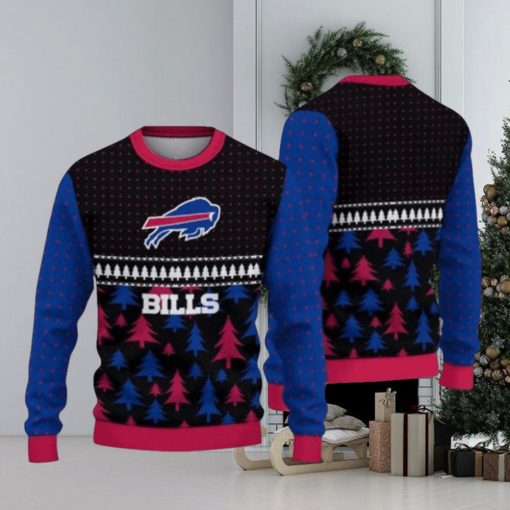 Buffalo Bills Sport Team Christmas Tree Pattern Ugly Christmas Sweaters