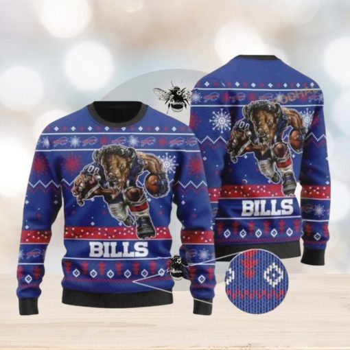 Buffalo Bills Xmas Mascot Ugly Christmas Sweaters