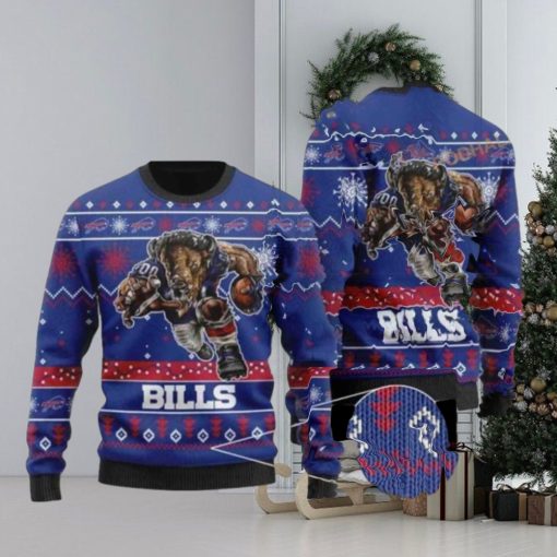 Buffalo Bills Xmas Mascot Ugly Christmas Sweaters