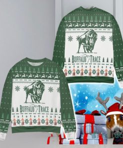 Buffalo Trace Kentucky Straight Bourbon Whiskey Reindeer Ugly Christmas Sweater