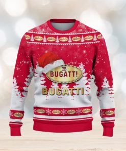 Bugati Ugly Christmas Sweater Car Lovers Santa Hat Tree Christmas For Fans Gift