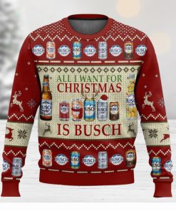 Busch Beer Christmas All Over Printed Ugly Christmas Sweater 2023 Christmas Gift Ideas Holiday Gift