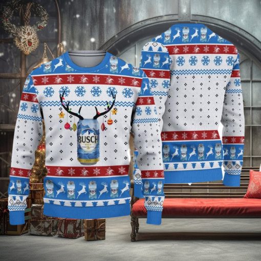 Busch Blue Beer Ugly Knitted Christmas Sweater