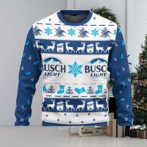 Busch Light 3D Print Christmas Sweater, Christmas Ugly Sweater