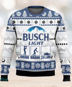 Busch Light Drunk All Over Printed Ugly Christmas Sweater 2023 Christmas Gift Ideas Holiday Gift