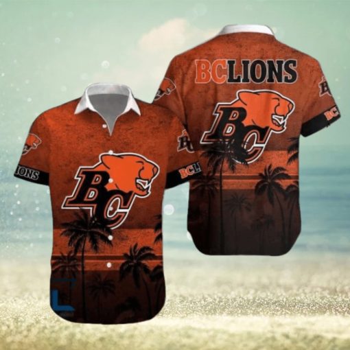 CFL BC Lions Tropical Tree Hawaiian Shirt