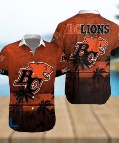 CFL BC Lions Tropical Tree Hawaiian Shirt