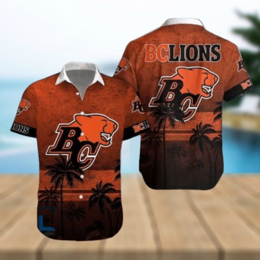 CFL BC Lions Tropical Tree Hawaiian Shirt