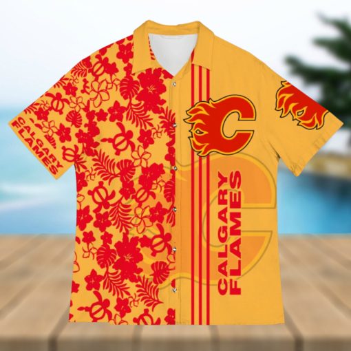 Calgary Flames American Sports Team Flower Beach Tree Hawaiian Shirt