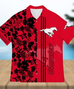 Calgary Stampeders American Sports Team Flower Beach Tree Hawaiian Shirt