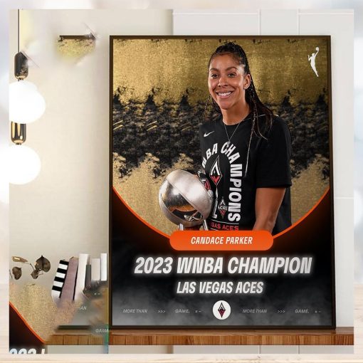 Candace Parker x Las Vegas Aces 2023 WNBA Champion Home Decor Poster Canvas