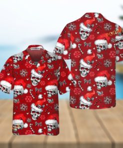 Candy Cane Skulls Red Aloha Shirt Xmas, Funny Christmas Gift Ideas
