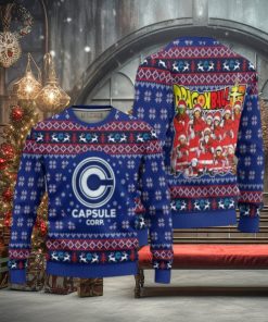 Capsule Corp Ugly Christmas Sweater Dragon Ball Anime Xmas Gift