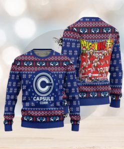 Capsule Corp Ugly Christmas Sweater Dragon Ball Anime Xmas Gift