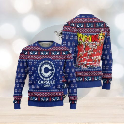 Capsule Corp Ugly Christmas Sweater Dragon Ball Anime Xmas Gift