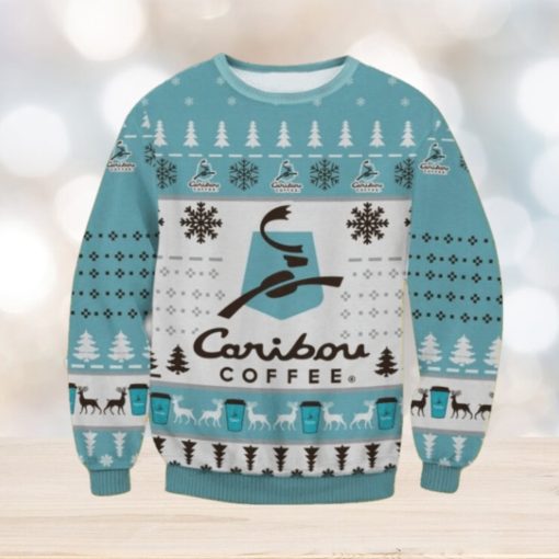 Caribou Coffee Christmas Ugly Sweater Gift For Men And Women