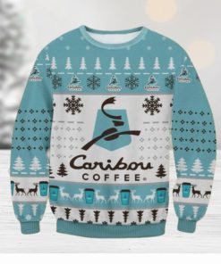 Caribou Coffee Christmas Ugly Sweater Gift For Men And Women