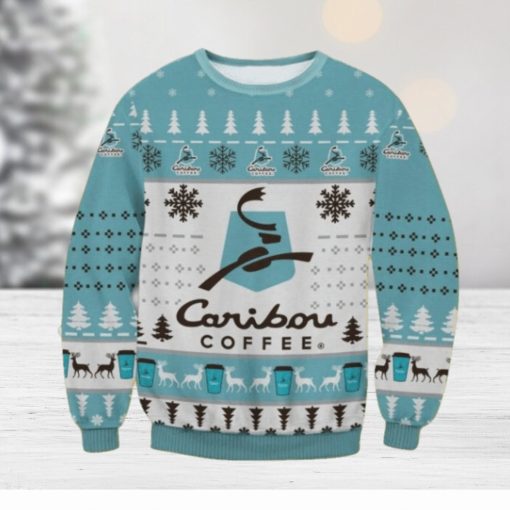 Caribou Coffee Christmas Ugly Sweater Gift For Men And Women