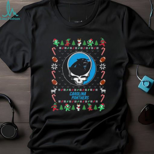 Carolina Panthers Grateful Dead Ugly Christmas Shirt