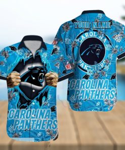 Carolina Panthers NFL Custom Name Aloha 3D Hawaiian Shirt Summer Gift