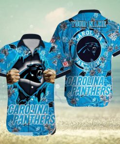 Carolina Panthers NFL Custom Name Aloha 3D Hawaiian Shirt Summer Gift