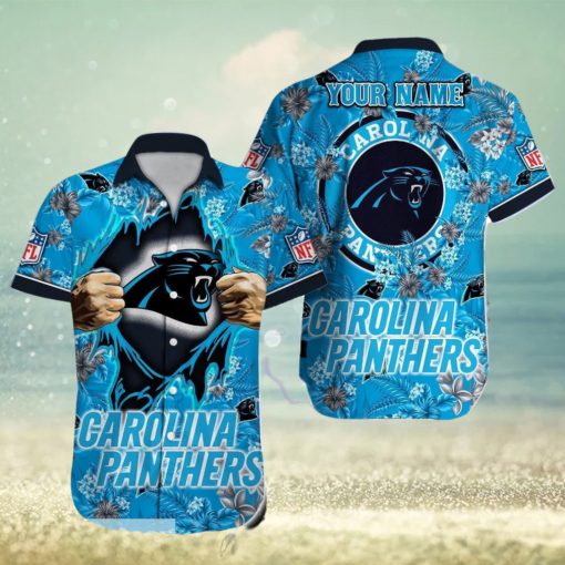 Carolina Panthers NFL Custom Name Aloha 3D Hawaiian Shirt Summer Gift