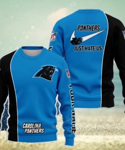 Carolina Panthers NFL Just Hate Us Personalized For Fans Sweater New