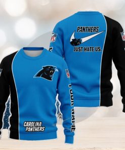 Carolina Panthers NFL Just Hate Us Personalized For Fans Sweater New