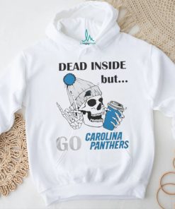 Carolina Panthers Skeleton Dead Inside But Panthers Logo T shirt