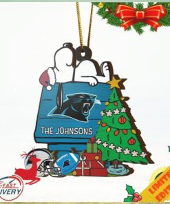 Carolina Panthers Snoopy NFL Sport Ornament Custom Name
