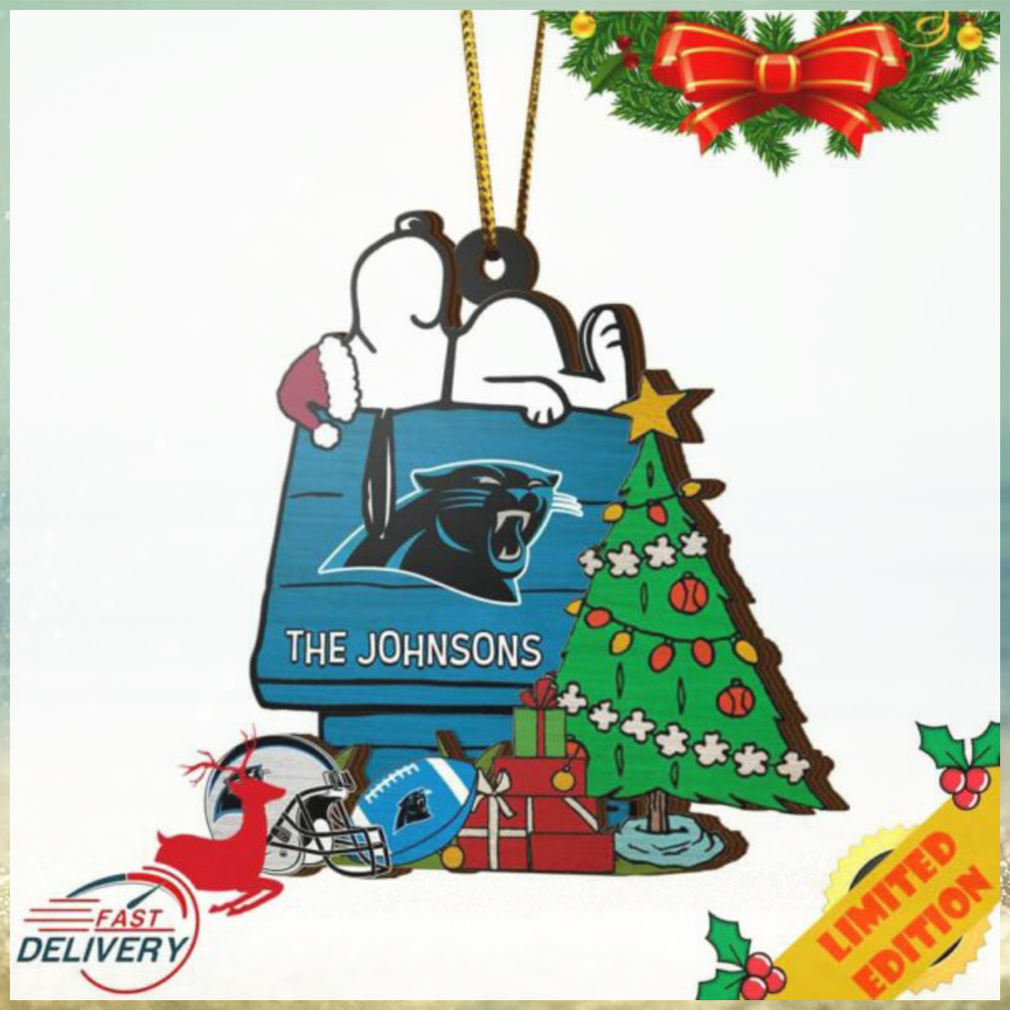 Carolina Panthers Snoopy NFL Sport Ornament Custom Name Carolina Panthers Snoopy NFL Sport Ornament Custom Name