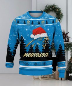 Carolina Panthers Ugly Christmas Sweater Tree Santa Hat Car For Fans Gift Familys Holidays