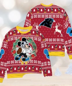 Carolina Panthers x Mickey Mouse Ugly Christmas Sweater