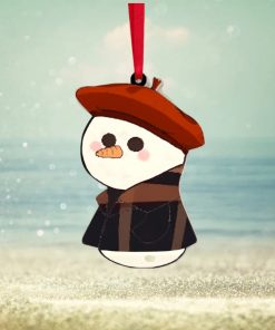 Cartoon Snowman ,Custom Xmas Ornament