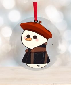 Cartoon Snowman ,Custom Xmas Ornament