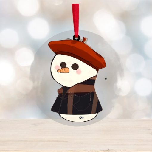 Cartoon Snowman ,Custom Xmas Ornament