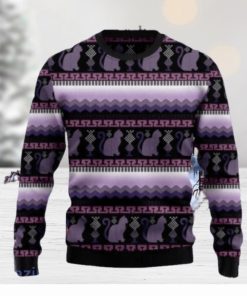 Cat Purple Pattern Ugly Christmas Sweaters Style Gift For Men And Women