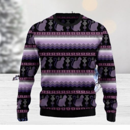 Cat Purple Pattern Ugly Christmas Sweaters Style Gift For Men And Women