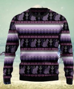 Cat Purple Pattern Ugly Christmas Sweaters Style Gift For Men And Women