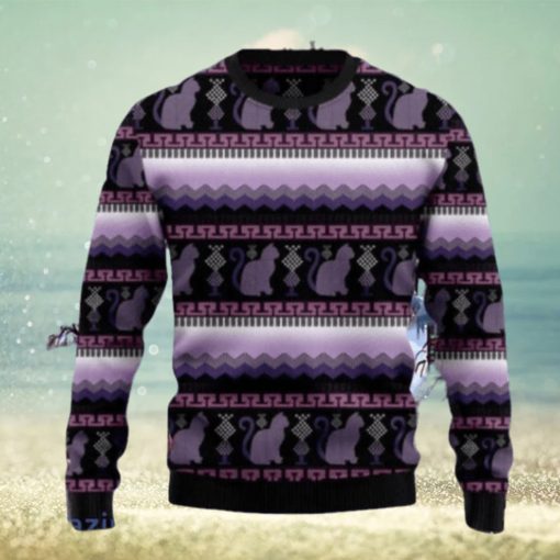 Cat Purple Pattern Ugly Christmas Sweaters Style Gift For Men And Women