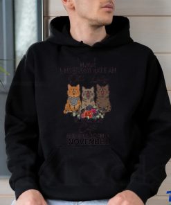 Cat old lady November Hooded shirt