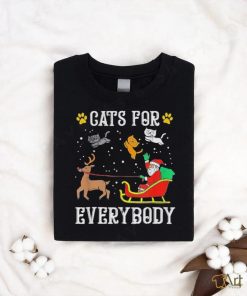 Cats For Everybody Santa Funny Men Kids Women Christmas T Shirt